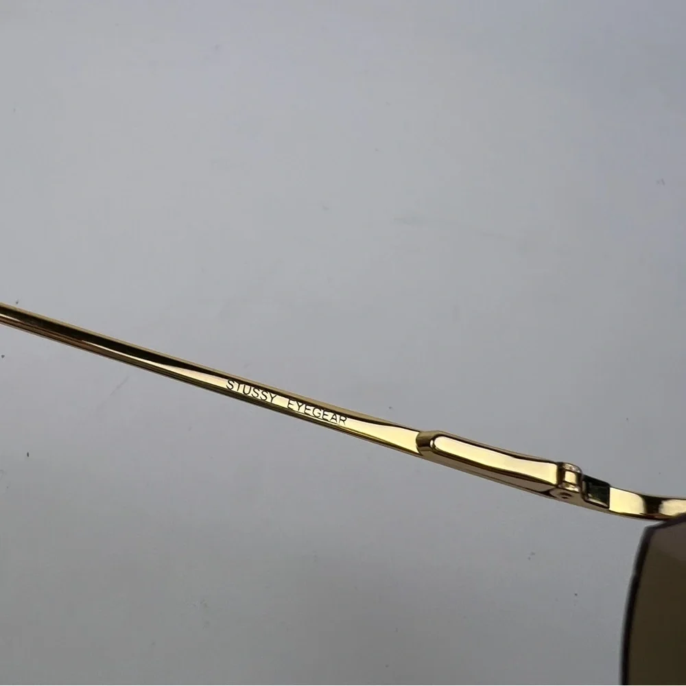 Stussy Hudson Gold Y2K Sunglasses